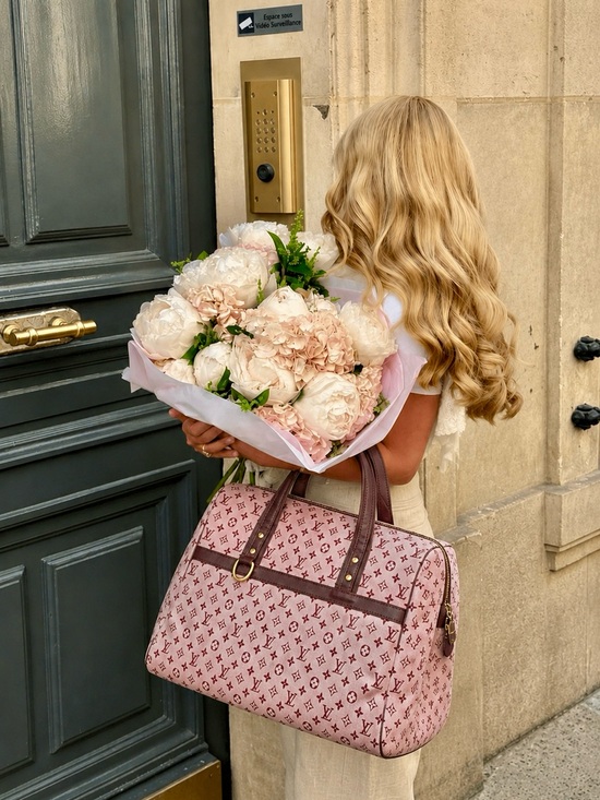 Louis Vuitton Handbags - Louis Vuitton LV Monogram Logo Josephine GM PINK Lin Shoulder Bag Purse
